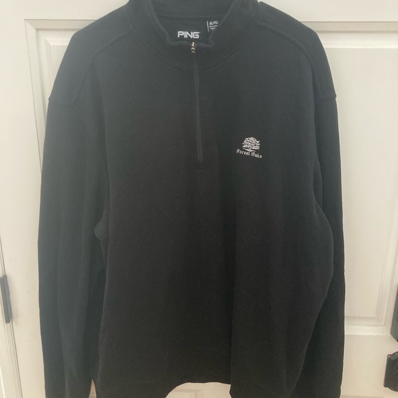 Ping Other - PING Black Zip-Up Men's Sweater